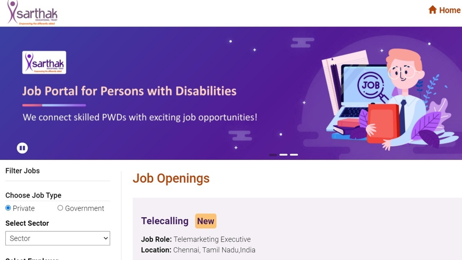 Sarthak Rozgar Sarathi portal